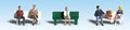 Woodland Scenics 1861 HO Bus Stop People