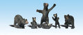 Woodland Scenics 1885 HO Black Bears