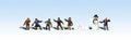 Woodland Scenics 1894 HO Snowball Fight
