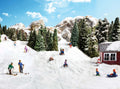 Woodland Scenics 1966 HO Children Sledding