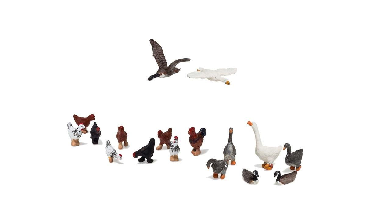 Woodland Scenics 1968 HO Geese and Chickens