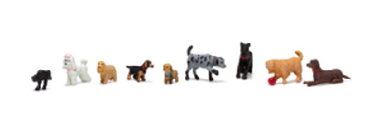 Woodland Scenics 1972 HO Dogs & Cat