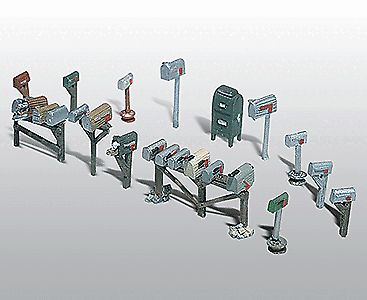 Woodland Scenics 206 HO Assorted Mailboxes