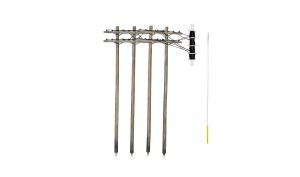 Woodland Scenics 2266 HO Pre-Wired Poles Double Crossbar