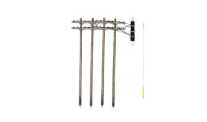 Woodland Scenics 2281 O Pre-Wired Poles Double Crossbar