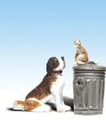Woodland Scenics 2524 G Dog w/Cat on Trashcan