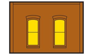 Woodland Scenics 30130 HO DPM 1-Story Wall Rectangular Windows