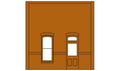 Woodland Scenics 30131 HO DPM Street Level Wall Rectangular Entry
