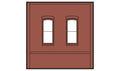 Woodland Scenics 30133 HO DPM Dock Level Wall Rectangular Windows