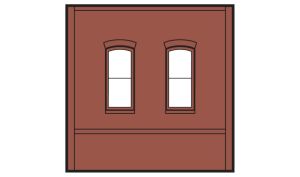 Woodland Scenics 30133 HO DPM Dock Level Wall Rectangular Windows