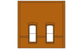 Woodland Scenics 30134 HO DPM Street Level Wall Small Rectangular Windows