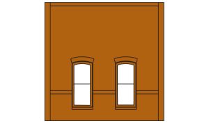 Woodland Scenics 30134 HO DPM Street Level Wall Small Rectangular Windows