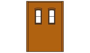 Woodland Scenics 30139 HO DPM 2-Story Wall Upper 2 Rectangular Windows