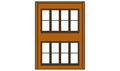 Woodland Scenics 30144 HO DPM 2-Story Wall Victorian Windows