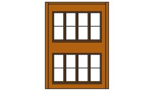 Woodland Scenics 30144 HO DPM 2-Story Wall Victorian Windows