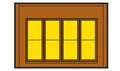 Woodland Scenics 30147 HO DPM 1-Story Wall Victorian Windows