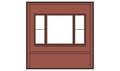 Woodland Scenics 30163 HO DPM Dock Level Wall 20th Century Windows