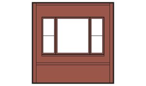 Woodland Scenics 30163 HO DPM Dock Level Wall 20th Century Windows