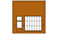 Woodland Scenics 30171 HO DPM Street Level Wall Steel Sash Entry