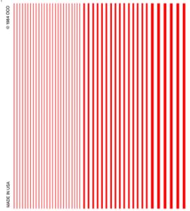 Woodland Scenics 515 Stripes/red Dry Transfer