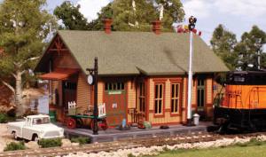 Woodland Scenics 5207 N Pre-Fab Woodland Station Kit