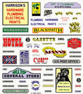 Woodland Scenics 552 Assorted Business Signs Dry Transfer Dry Transfer
