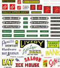 Woodland Scenics 553 HO Depot REA & Advertising Signs Dry Transfer Dry Transfer