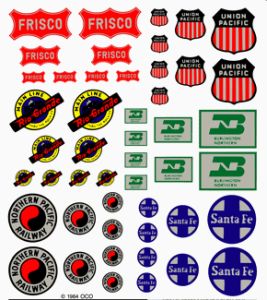 Woodland Scenics 558 Railroad Heralds Dry Transfer Dry Transfer