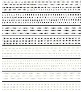 Woodland Scenics 575 Mini Lettering/black & white Dry Transfer