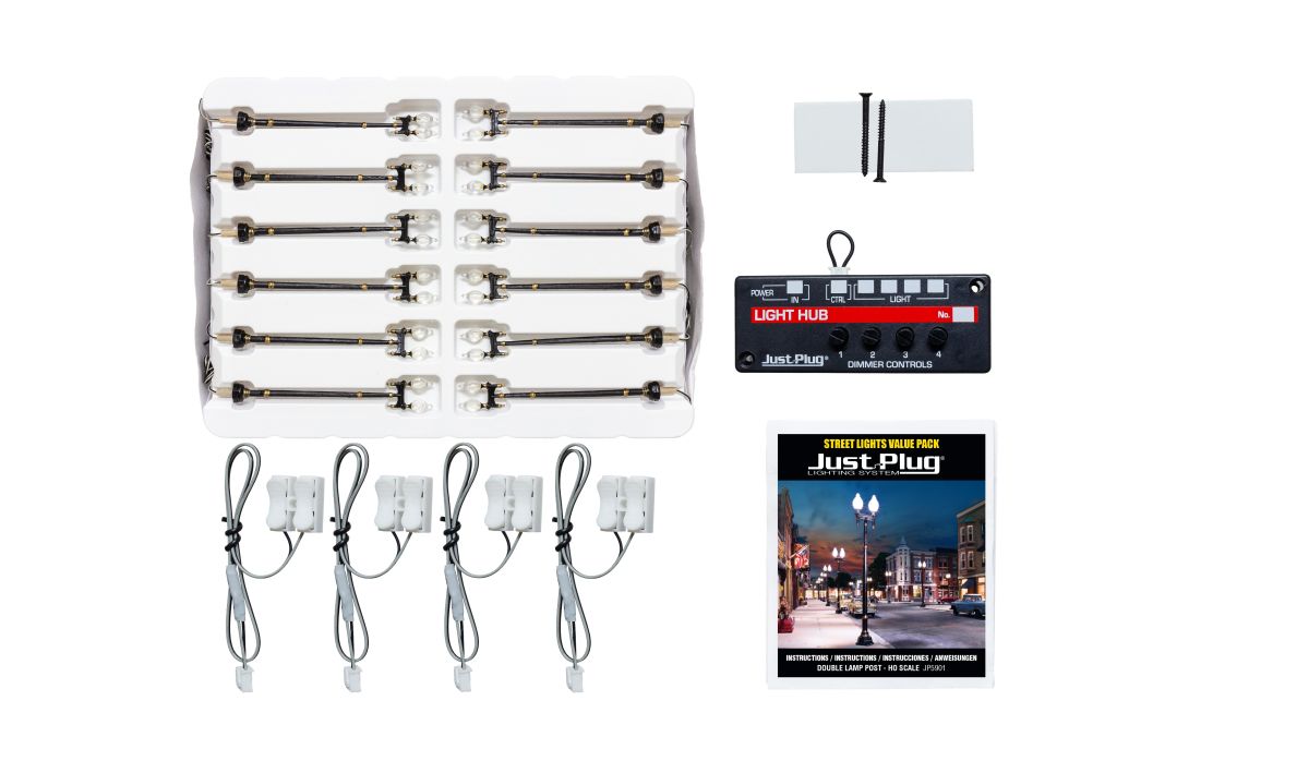 Woodland Scenics 5901 HO Scale Value Pack Double Lamp Post