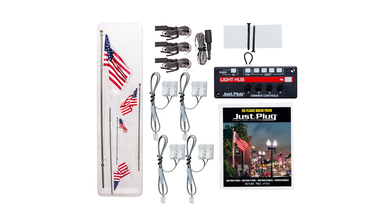 Woodland Scenics 5925 Value Pack- U.S. Flag Pole