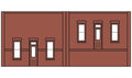 Woodland Scenics 60104 N DPM Street/Dock Level Wall Entry Doors