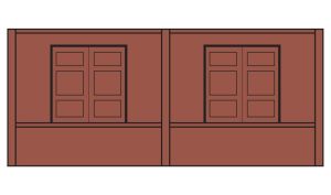 Woodland Scenics 60105 N DPM Dock Level Wall Freight Doors