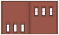 Woodland Scenics 60123 N DPM 2-Story Wall 6 Windows