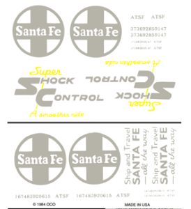 Woodland Scenics 605 Santa Fe Boxcars/Freight Dry Transfer