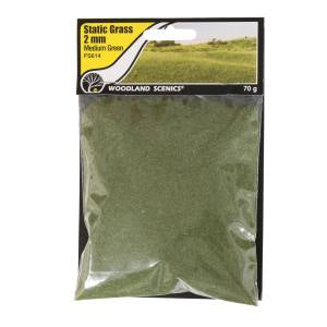 Woodland Scenics 614 Static Grass Medium Green 2mm