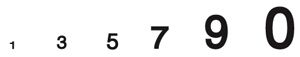 Woodland Scenics 726 RR Gothic Numbers/black Dry Transfer