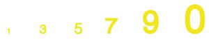 Woodland Scenics 730 RR Gothic Numbers/yellow Dry Transfer