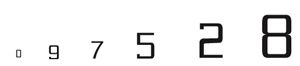 Woodland Scenics 746 USA Gothic Numbers/black Dry Transfer