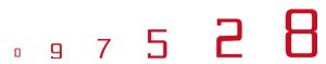 Woodland Scenics 748 USA Gothic Numbers/red Dry Transfer