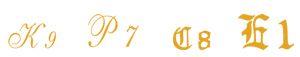 Woodland Scenics 757 Old English Letters/gold Dry Transfer