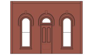 Woodland Scenics 90101 O DPM Street/Dock Level Arched Entry Door