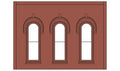 Woodland Scenics 90102 O Arched Window Wall