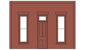 Woodland Scenics 90104 O Street/Dock Level Wall Rectangular Entry Door