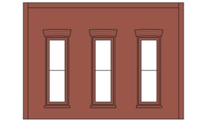 Woodland Scenics 90105 O DPM Rectangular Window Wall