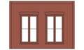 Woodland Scenics 90106 O DPM Double Rectagular Window Wall