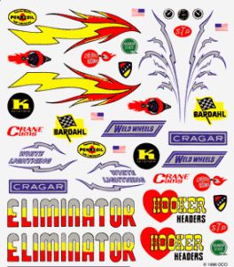 Pinecar Derby 314 Dry Transfer/Hot Rod