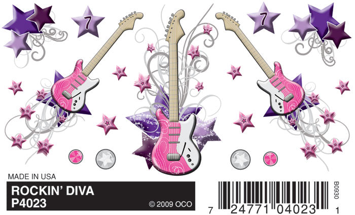Pinecar Derby 4023 Rockin Diva Dry Transfer