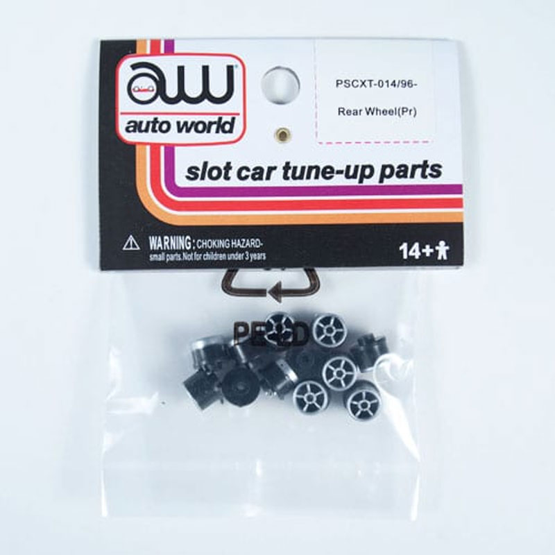 Auto World HO SLOT CAR XTraction Rear Wheel 6 Pack (Pair) Part PSCXT014 1