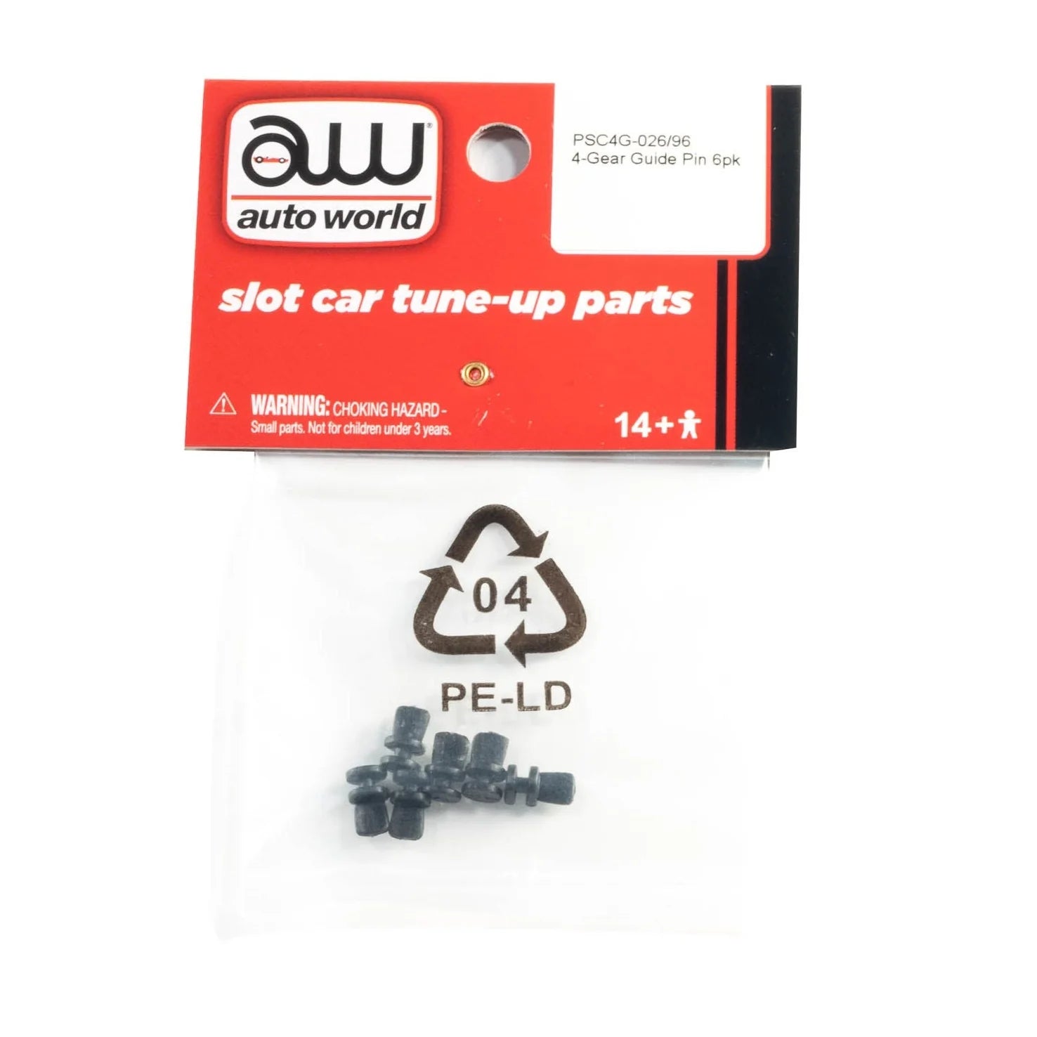 Auto World HO SLOT CAR 4Gear Guide Pin 6pk Part PSC4G-026